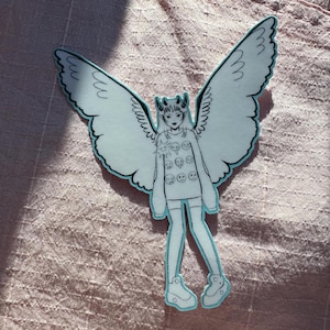 sketchy angel sticker