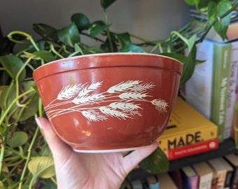 vintage pyrex autumn harvest small mixing bowl