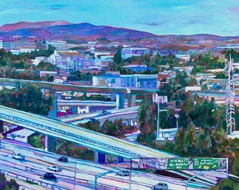 Highways in Oakland, CA: Glicee Print