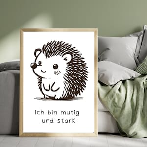 Afirmaciones para niños / archivo pdf / cartel de amor propio / cartel para imprimir / habitación infantil / A4 o A3