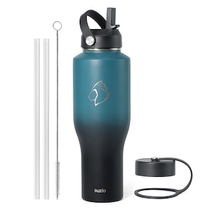 BUZIO Trophy 32oz Stainless Steel Water Bottle - Custom Fit for Cup Holders