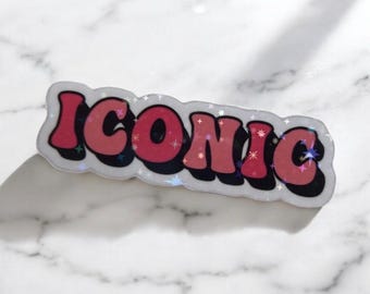 Iconic Sticker - holographic stars iconic sticker for laptop, computer, sticker book, aesthetics, house, office or give as gift / present.