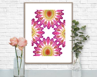 Bali 3 Digital Print • Kaleidoscope Mandala Bright Island Pattern • Instant Download • Home Decor Wall Art • Printable Poster Artwork