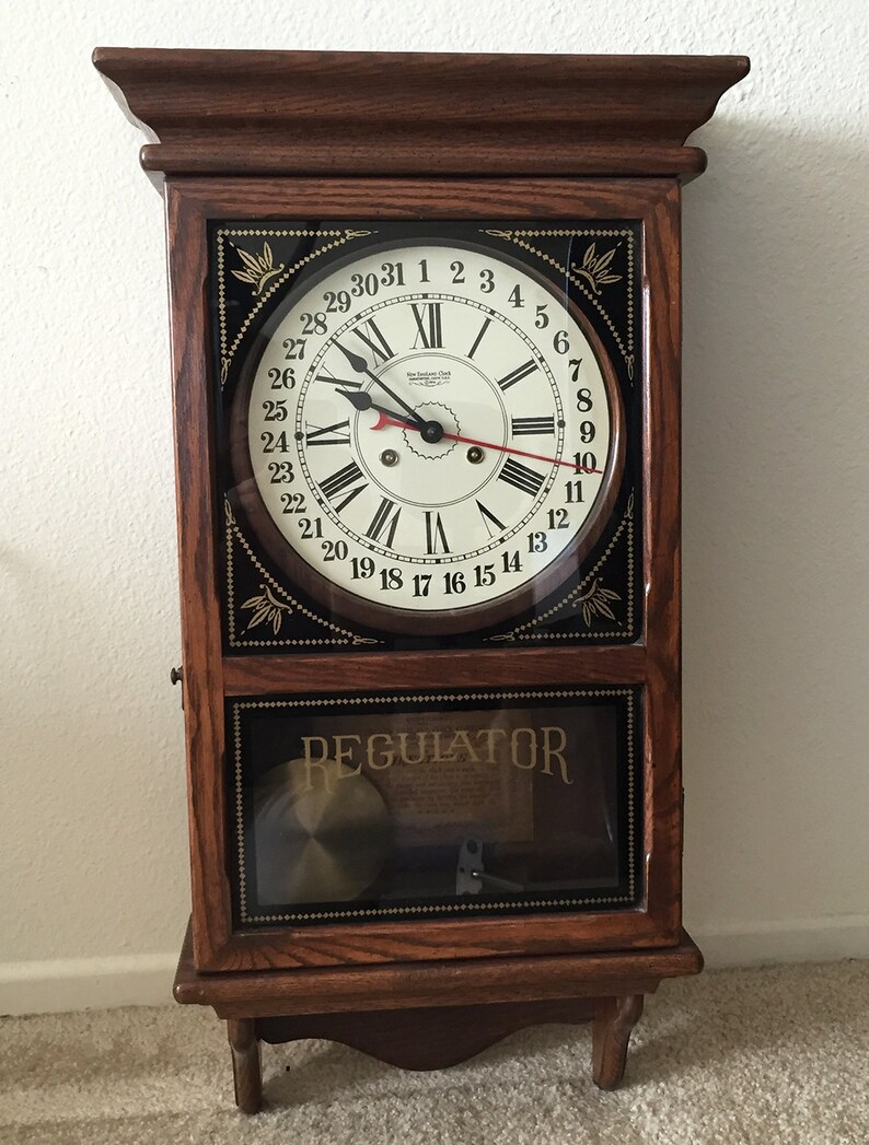 Vintage 1974 Regulator Wall Clock 14 Day Cathedral Gong Etsy