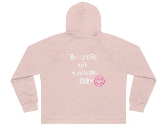 Cropped Hoodie "Compete" (weiße Schrift)