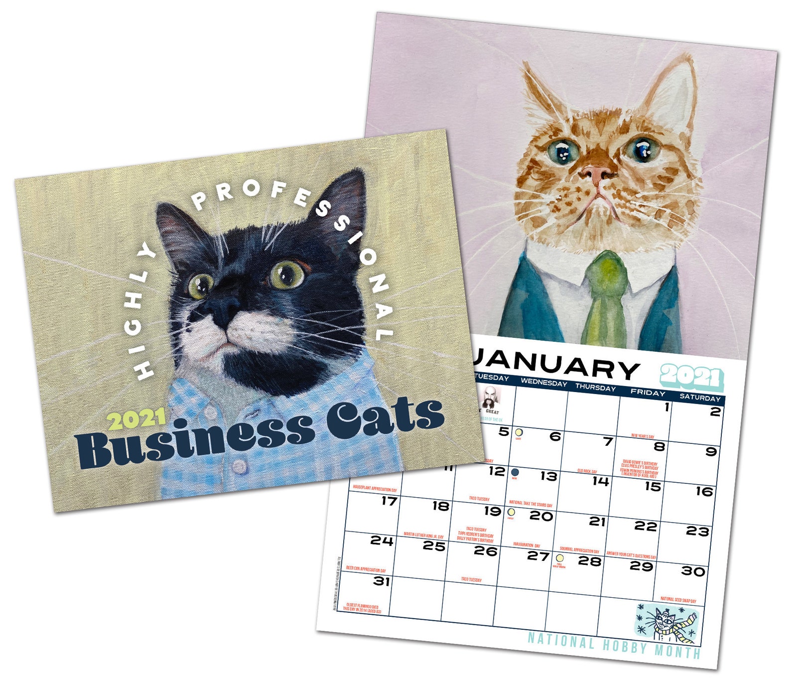 Business Cats Wall Calendar 2021 Etsy