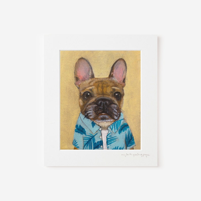 Giclée Print Dog Rosco 8x10 print in 11x14 mat