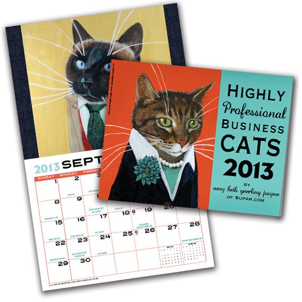 CLEARANCE SALE - Business Cats Wall Calendar 2013