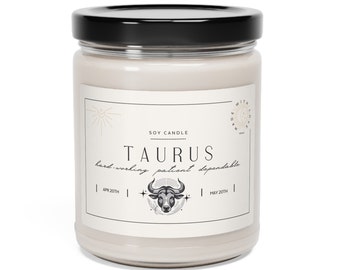 TAURUS Scented Soy Candle, gift,Zodiac signs