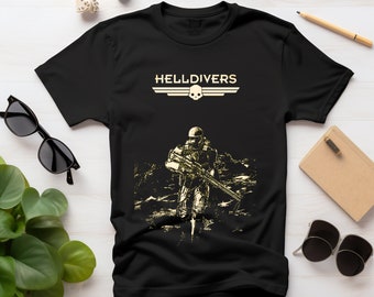 Helldivers 2 Skull Shirt – Helldivers 2 T-Shirt Helldivers 2 Parodie Herren Unisex Damen Comfort Colors T-Shirt Unisex Stückgefärbtes T-Shirt