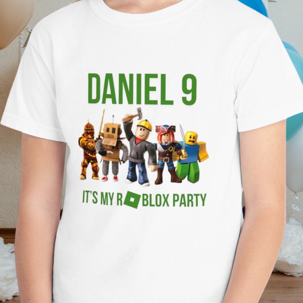 Personalized Roblox Birthday Shirt, Family Birthday Tees, Birthday Family Matching, Video Game Birthday Theme, Roblox Birthday Shirt