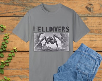 Helldivers 2 Skull Shirt - Helldivers 2 T-Shirt Helldivers 2 Parody Men's Unisex Women's Comfort Colors T-Shirt Unisex Garment-Dyed T-shirt