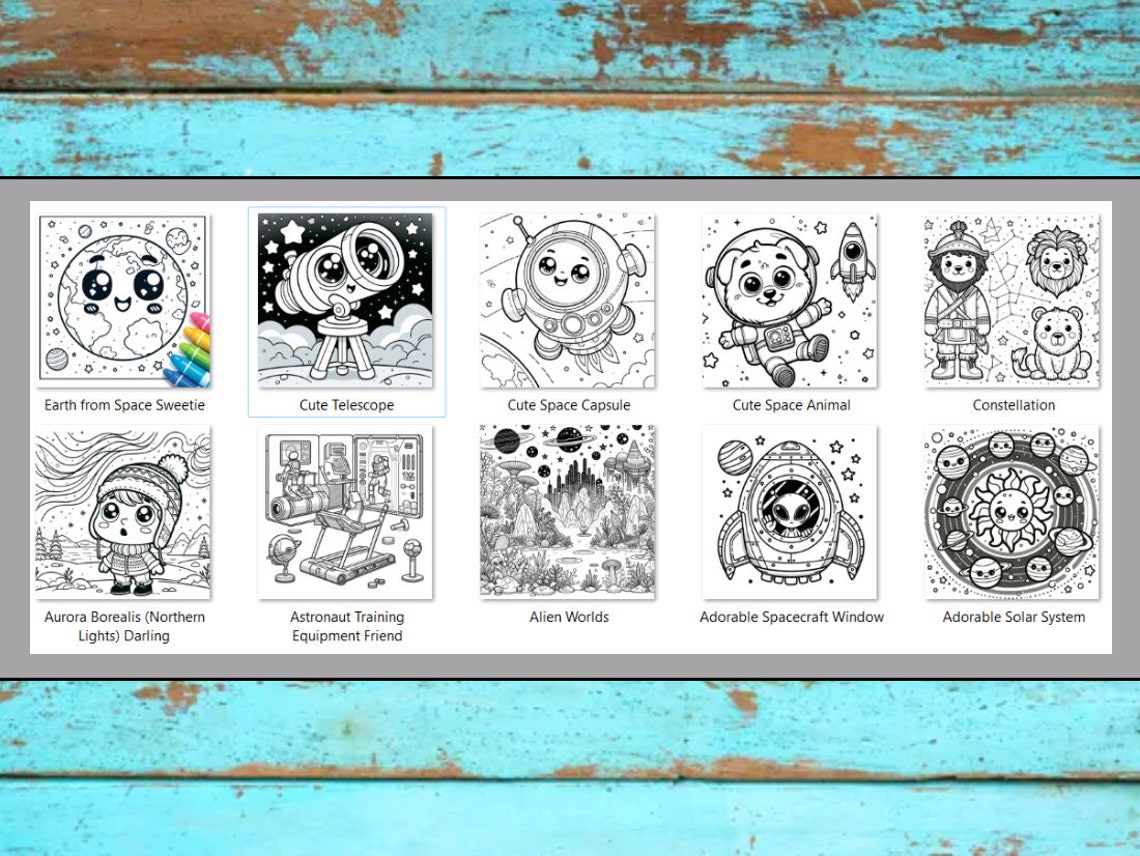 50 Space Coloring Pages for Kids – Printable Galaxy Activities (PDF) - Etsy