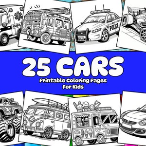 Coloring pages for kids - 25 Cars, Car Coloring Pages, Car Printables, Printable Car Coloring Pages