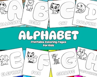 Alphabet Animal Coloring Pages – Printable Kids Activity (PDF & JPG)