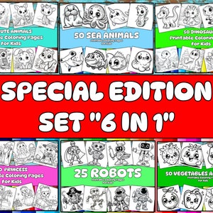 Special Edition Set 6 in 1 - printable coloring pages, coloring pages printable, digital coloring pages, coloring book, printable coloring