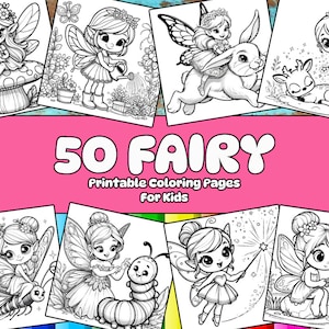 Coloring pages for kids - 50 Cute Fairy, Fairy Coloring Pages, Fairy Printables ,Printable Fairy Coloring Pages for Girls, Fairy tale