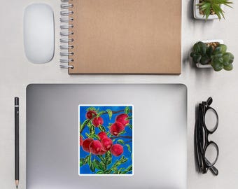 Apple Tree Branch Sticker, Fruit-Inspired Sticker,Hand-Drawn Apple Art Sticker,  Colorful Apple Tree Sticker, Nature-Themed Sticker