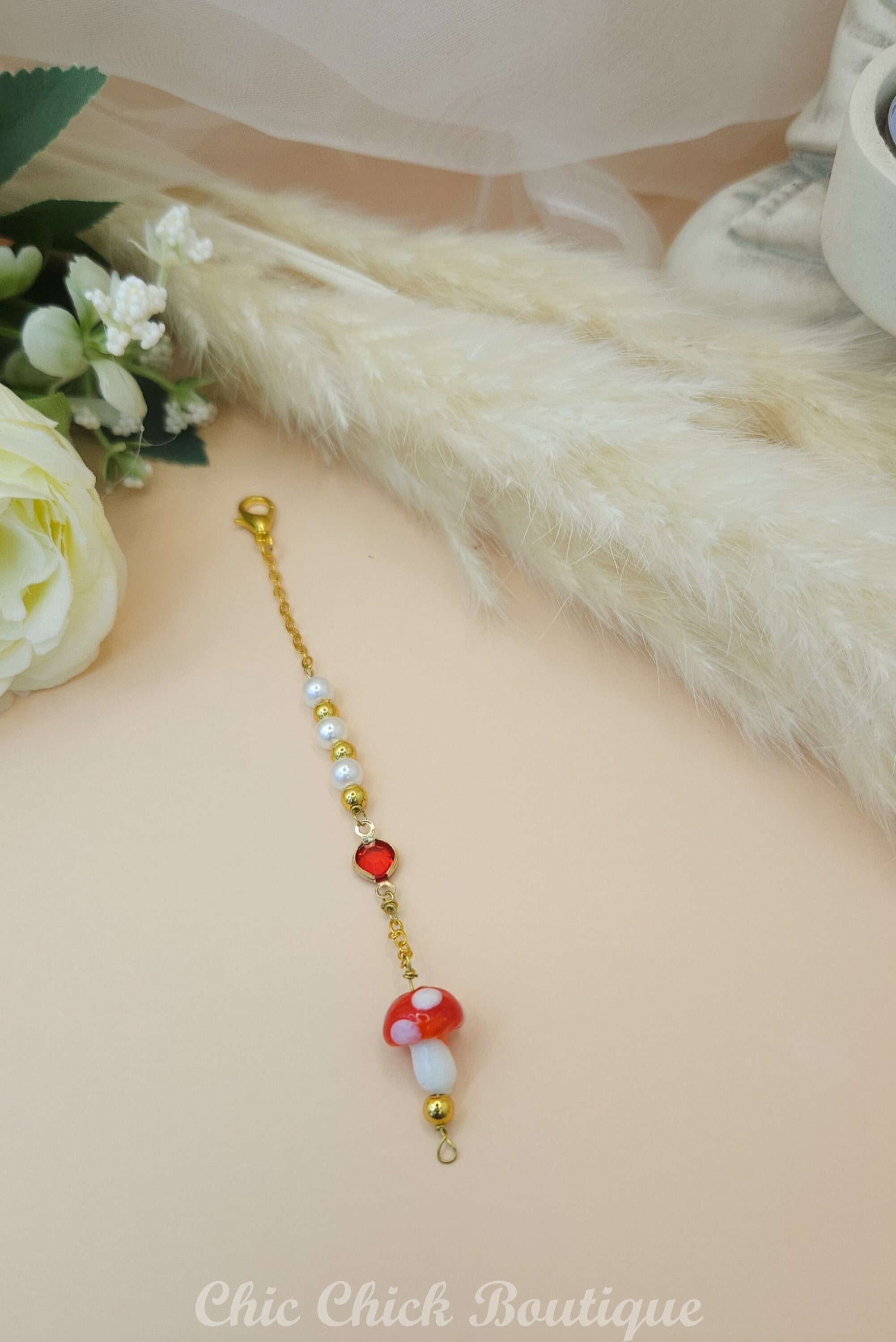 Handgemachte Pilz Perlen Telefon Charme, Pilz Charme Telefon Dekoration, Glas Pilz Charme, Perlen Schmuck, Geschenk für ihn, Geschenk für sie