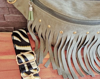 Unique fringed fanny pack