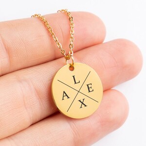 Initialen-Halskette, goldener Anhänger, Buchstaben-Halskette, personalisierte Geschenke für Mama, Schmuck für Kinder, Initialen, Namensanhänger, Muttertagsgeschenk, Oma, junge Mutter
