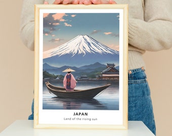 Mount Fuji Poster I Japan travel poster I Japan digital art
