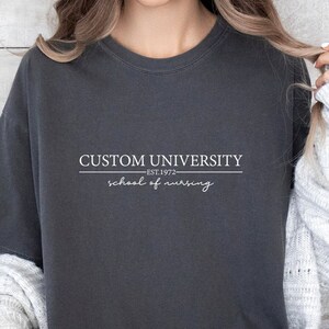 Custom College Comfort Colors® Shirt, Personalized University Shirt  Comfort Color Shirt Gift