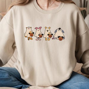 Disney Pooh Bear and Friends Ghost Sweatshirt, Winnie The Pooh HalloweenComfort Colors® Shirt, Disneyland Halloween Group Shirt