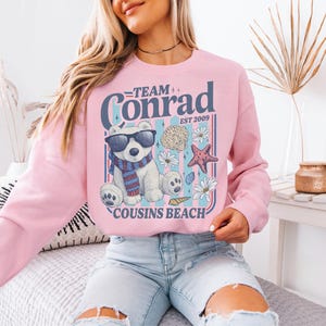 Comfort Colors®Team Conrad Junior Mint Bear Shirt, Turned Pretty Shirt, TSITP Cousins Beach Fan Shirt, Summer Romance Book Fan Sweatshirt Bild 6