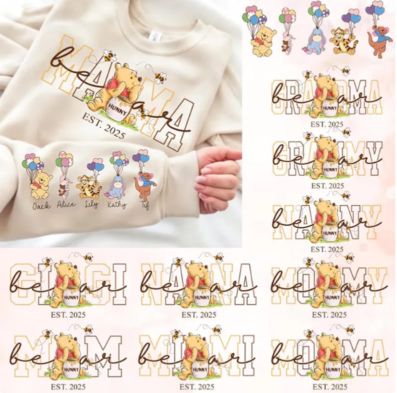 a picture of a baby's personalized winnie the pooh shirt