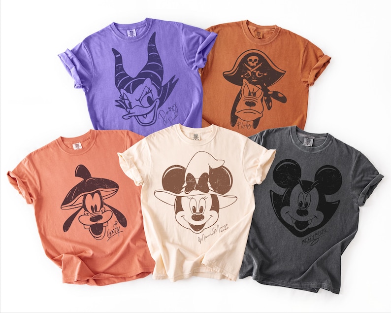 Comfort Colors® Retro Mickey & Friends Halloween Shirt, Disney ...