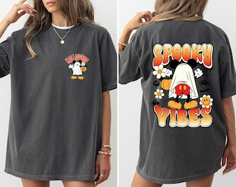 Disney Mickey Halloween Comfort Colors Shirt, Mickey Ghost Sweatshirt, Retro Mickey Spooky Shirt, Mickey's Not So Scary, Disney Halloween