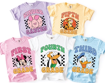 Mickey And Friends Disney Back To School T-shirt, Custom Name Back To School Shirt, Disney School Shirt, Disney Teacher Life T-shirt
