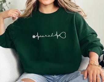 Nurse Sweatshirt, Personalized Sweatshirt, Nurse Graduation Gift,Custom Nurse Sweatshirt ,New Nurse Gift,Registered Nurse,Nurse Appreciation