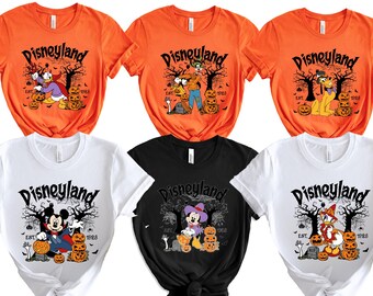 Disney Mickey Friends Halloween Comfort Colors Shirt, Mickey and Friends Ghost Sweatshirt, Retro Mickey Spooky Shirt,Disney Halloween Hoodie
