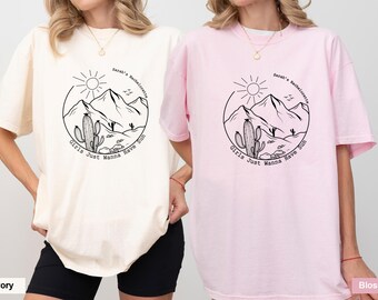 Custom Desert Bachelorette Comfort Color Shirts, Cactus Sun Bride , Bridal Party Scottsdale  Arizona Bachelorette Party, Girls Trip Weekend
