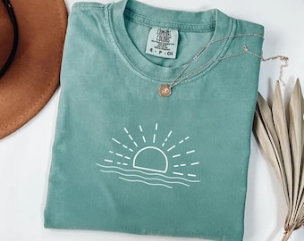 Comfort Colors® Summer Shirt, Beach Sun Shirts, Women Vacation Shirt, Cute Summer Clothes