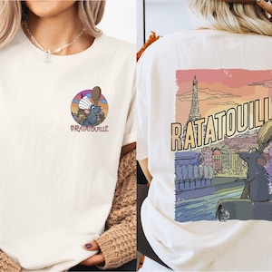 Two-sided Little Chef Remy Shirts, Disney Ratatouille Paris France Shirt, Ratatouille Movie Shirt,Disney Chef Shirts,Remy Gusteau&#39;s Shirt
