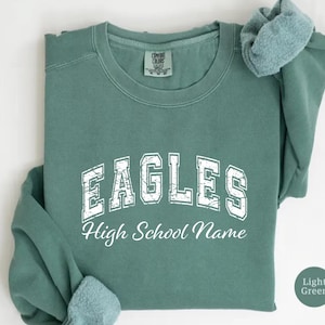 Comfort Colors® Custom Mascot Sweathirts, Personalized School Spirit Tees, Team Mascot, Teacher Shirt, Sports Team, Football Volleyball Team