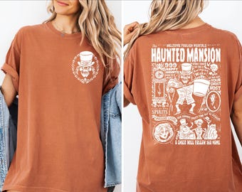 Comfort Colors Vintage Haunted Mansion Two-Sided  Shirt, Stretching Room Shirt, Haunted Mansion 1969 Shirt, Disneyland Halloween