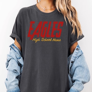 Comfort Colors® Custom Mascot Shirt, Personalized School Spirit, Team Mascot Shirts, Teacher Shirt, Sports Team, Football Volleyball Team