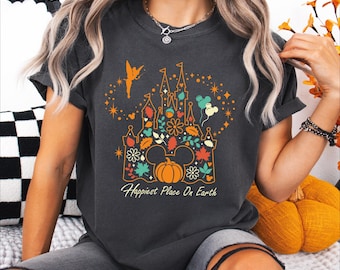 Disney Halloween Shirt,Mickey Pumpkin Shirt,Disney Fall Tee,Spooky Season Shirt,Rustic Autumn Pumpkin Face Shirt
