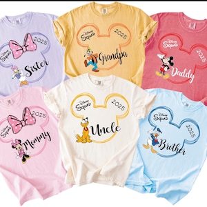Disney family Comfort Colors® shirts, Disney Shirts, Disney matching 2025, Disney trip, Disney world shirt, Disney vacation,