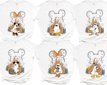 Disney Mickey Friends Halloween Comfort Colors Shirt, Mickey and Friends Ghost Sweatshirt, Retro Mickey Spooky Shirt,Disney Halloween Hoodie