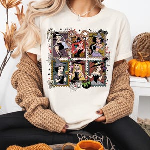 Princess Witches Halloween Shirt, Coquette Halloween Bow T-shirt, Snow White Ariel Jasmine Spooky Sweatshirt, Disneyland Pumpkin Season Tee