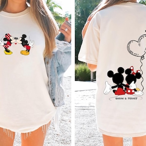 Comfort color Disney Mickey Minnie Love Shirt, Mickey and Minnie Valentines Tee, Disneyland Love Shirt, Mickey Minnie Shirt, Kiss Love Shirt