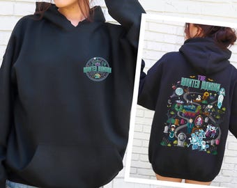 Retro The Haunted Mansion Shirt,Disney Spooky Season Shirt,Madam Leota Hitchhiking Ghosts,Halloween Gothic Family Shirt
