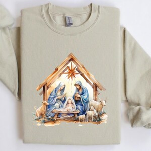Nativity Scene Sweater, Christian Christmas Sweatshirt, Christmas Nativity Shirt, True Story Nativity, Religious Christmas Gifts, Jesus Tee
