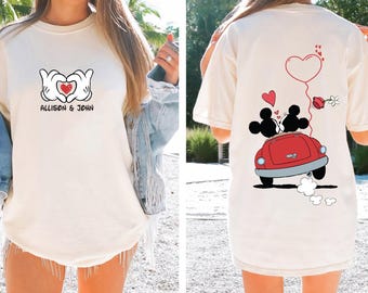 Comfort Colors®Disney Mickey Minnie Love Shirt, Mickey and Minnie Valentines Tee, Disneyland Love Shirt, Mickey Minnie Shirt