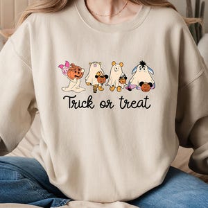 Disney Pooh Bear and Friends Ghost Sweatshirt, Winnie The Pooh HalloweenComfort Colors® Shirt, Disneyland Halloween Group Shirt